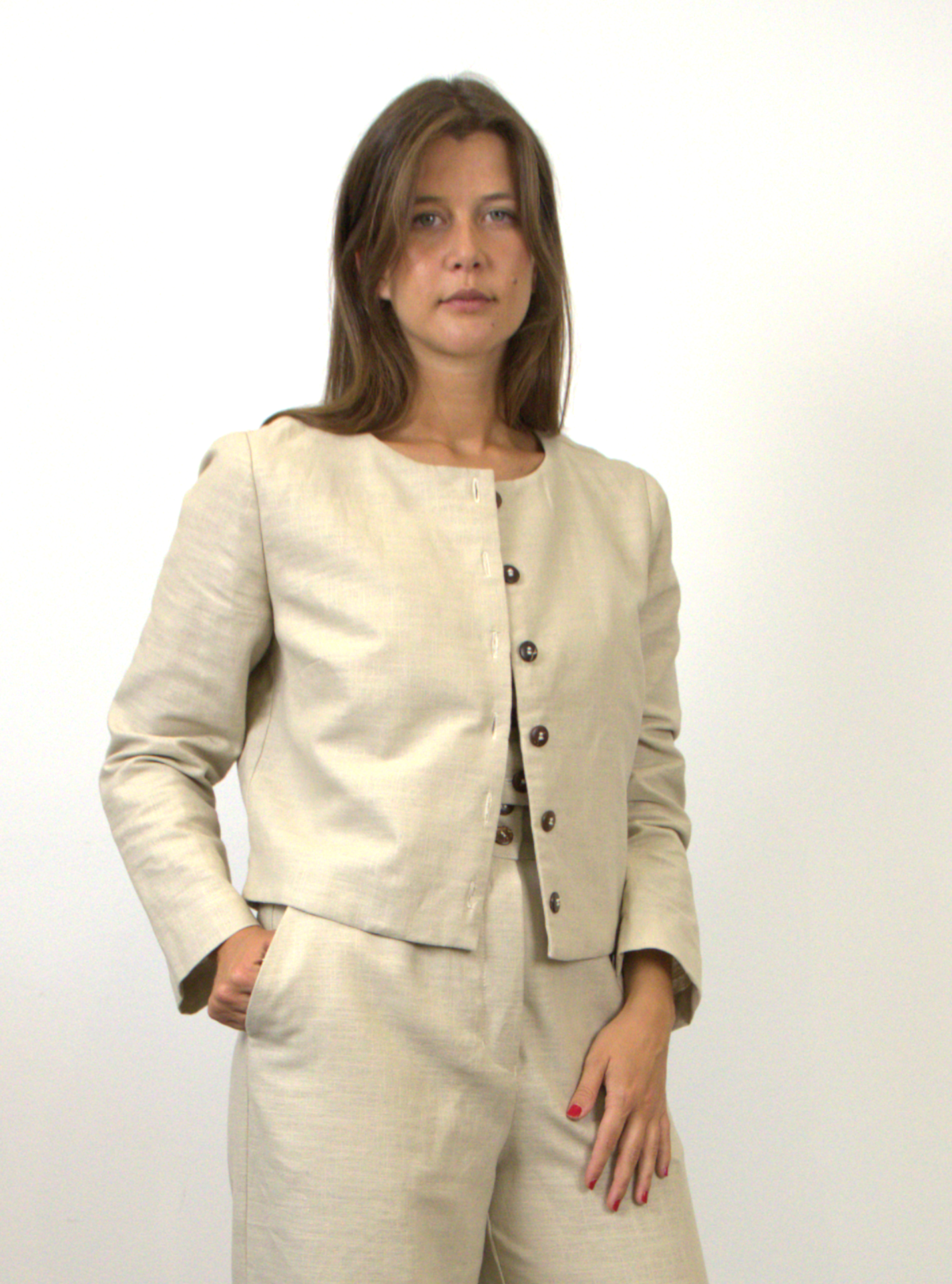 Long-sleeved bolero jacket