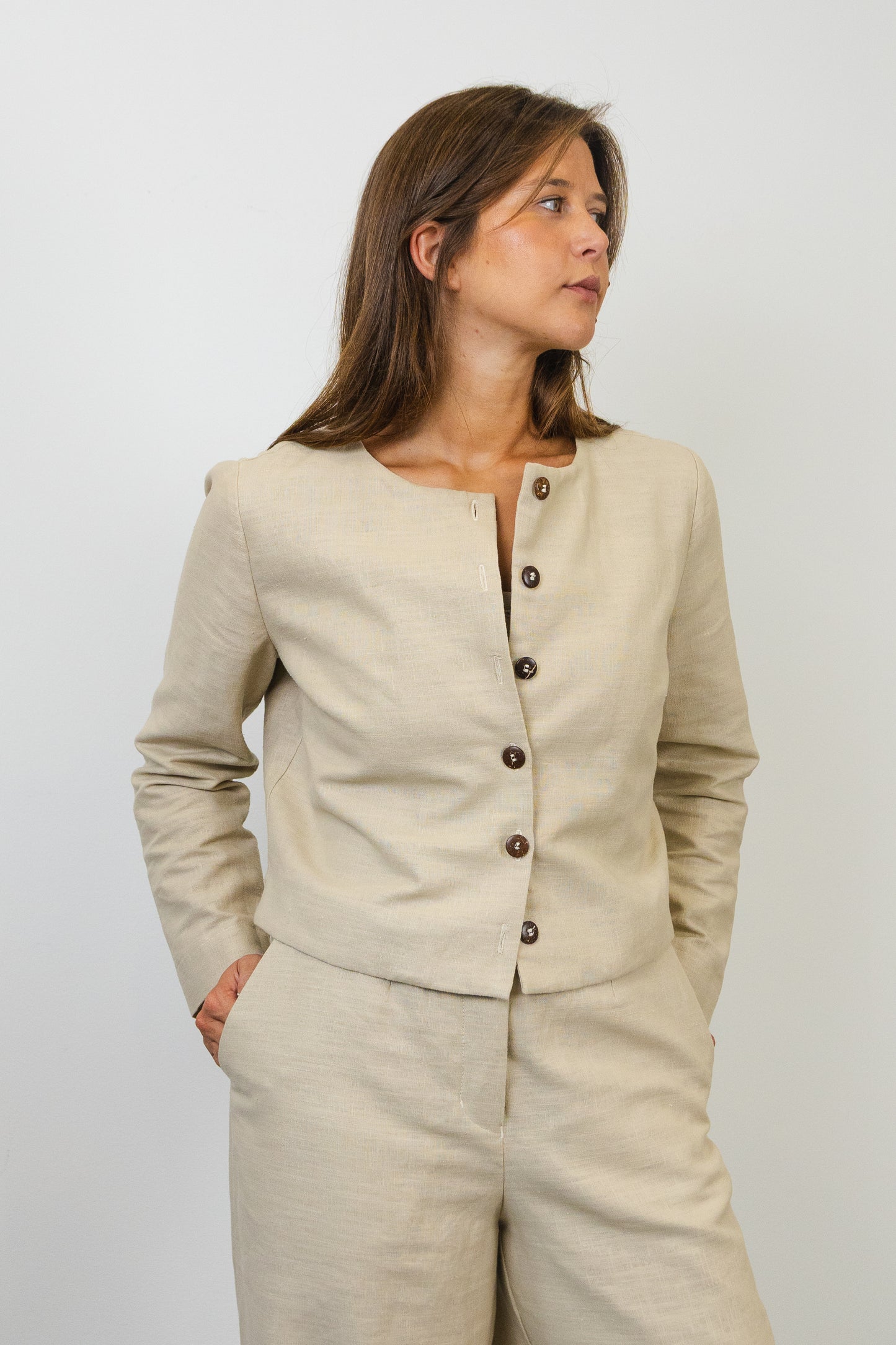 Long-sleeved bolero jacket