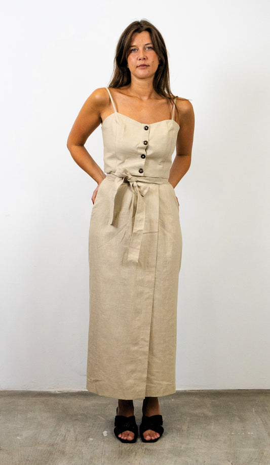 Wrap midi skirt