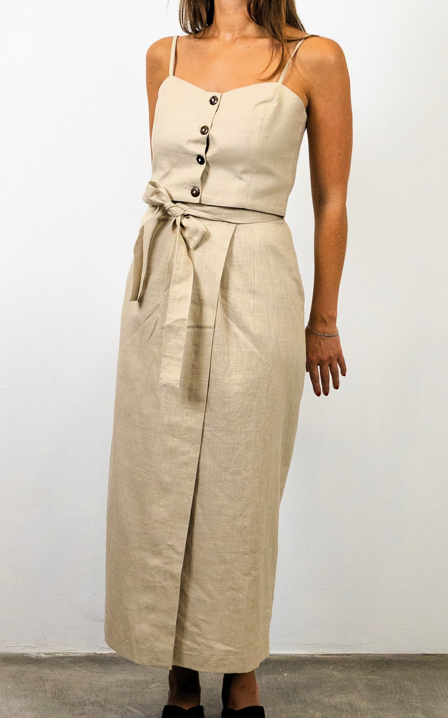 Wrap midi skirt