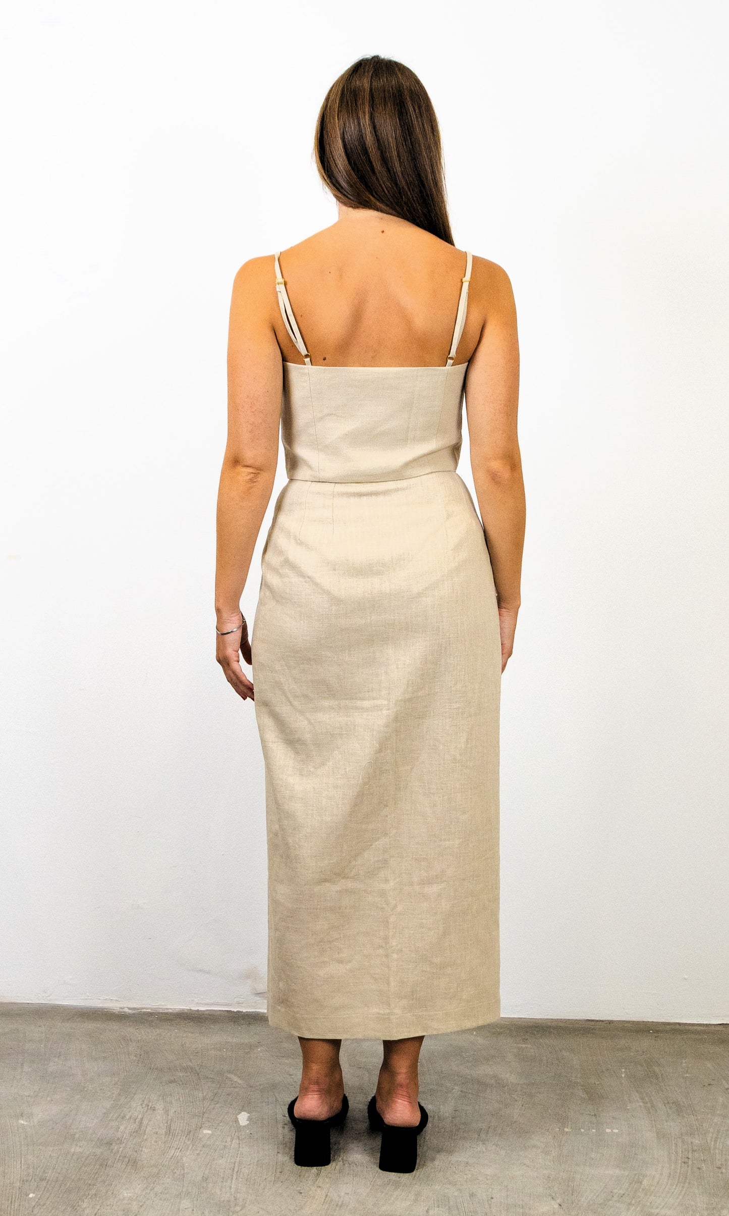 Wrap midi skirt
